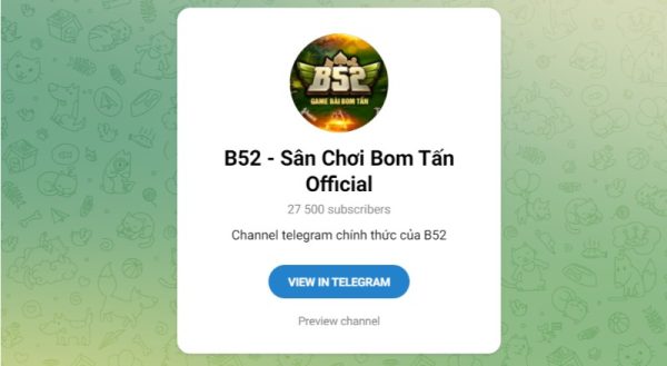 Liên hệ hỗ trợ từ B52 Club thông qua Telegram